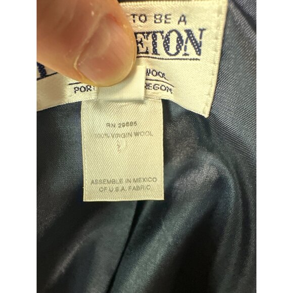 Pendleton Single Button Virgin Wool Blue Blazer Size 12 - Picture 6 of 8